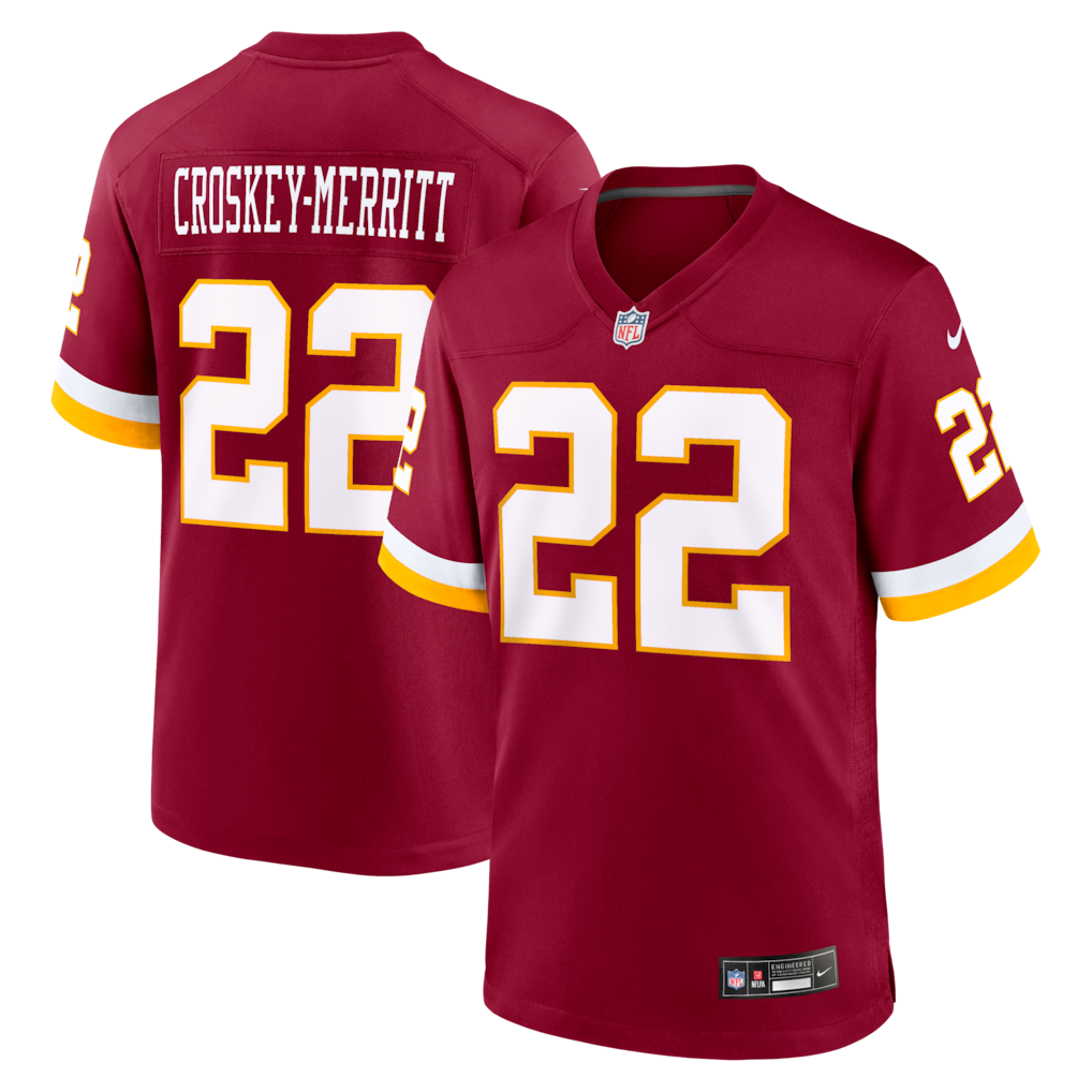 Washington Commanders Jacory Croskey-Merritt Game Jersey - All Stitched - Burgundy