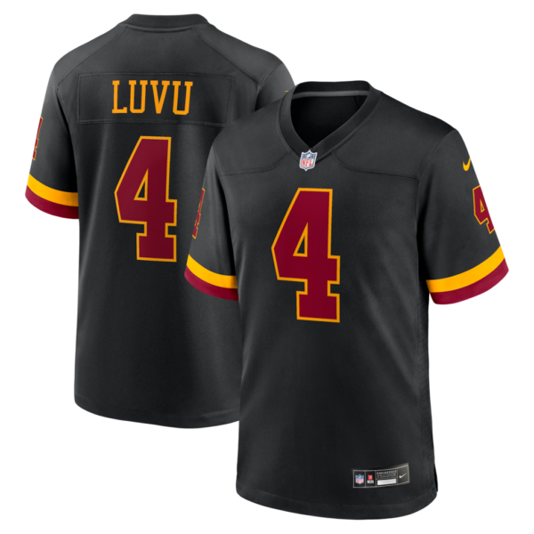 Washington Commanders Frankie Luvu Hail Raiser Alternate Game Jersey - All Stitched - Black