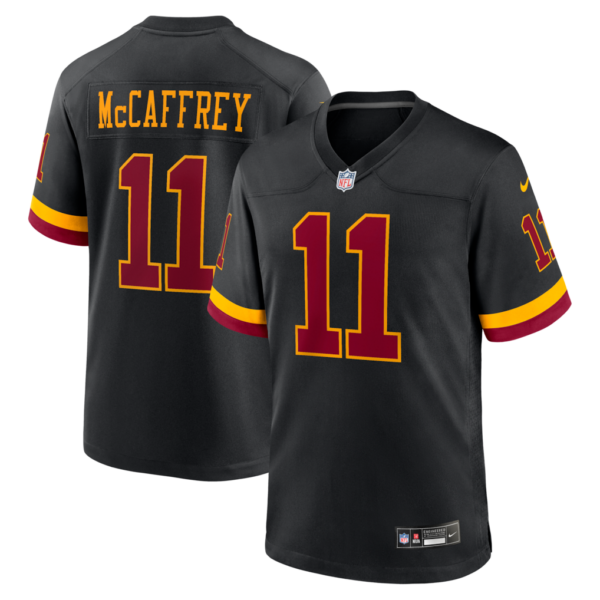 Washington Commanders Luke McCaffrey Hail Raiser Alternate Game Jersey - All Stitched - Black