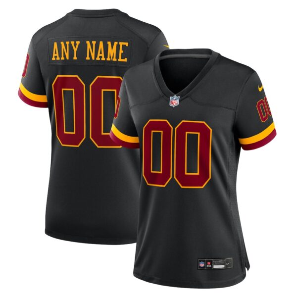 Women's Washington Commanders Hail Raiser Alternate Game Custom Jersey - All Stitched - Black