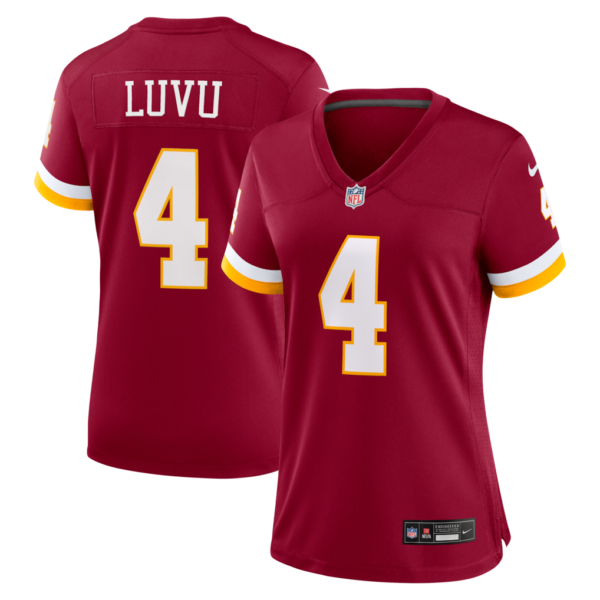 Women's Washington Commanders Frankie Luvu Game Jersey - All Stitched - Burgundy