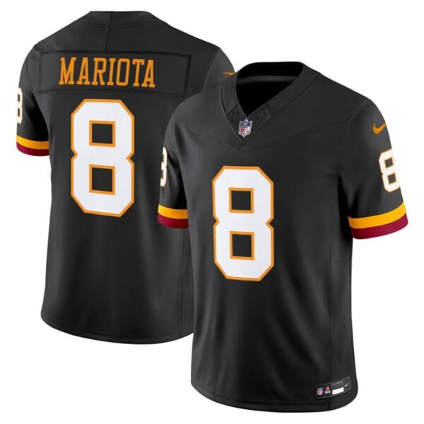 Washington Commanders Marcus Mariota Throwback Vapor Limited Jersey - All Stitched - Black