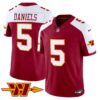 Washington Commanders Jayden Daniels Throwback Vapor Limited Jersey - All Stitched - Burgundy Alternate