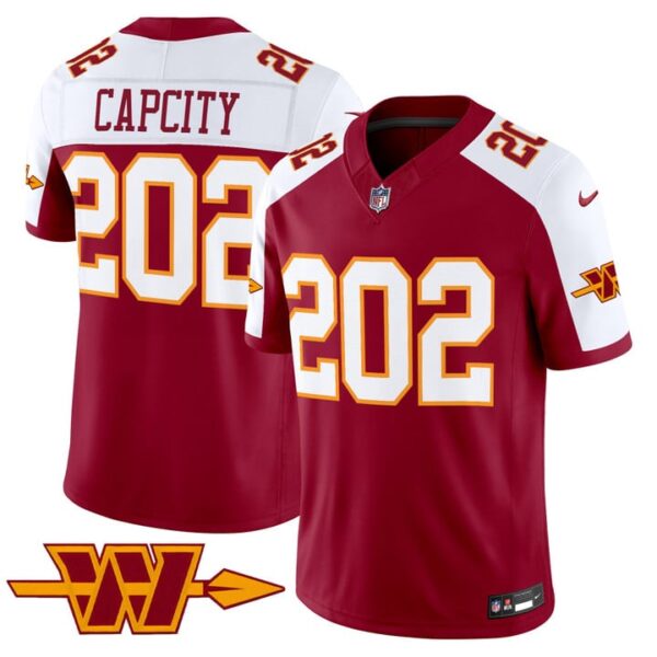 Washington Commanders CapCity 202 Throwback Vapor Limited Jersey - All Stitched - Burgundy Alternate