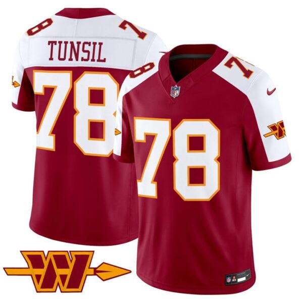 Washington Commanders Laremy Tunsil Throwback Vapor Limited Jersey - All Stitched - Burgundy Alternate