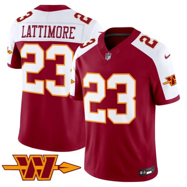 Washington Commanders Marshon Lattimore Throwback Vapor Limited Jersey - All Stitched - Burgundy Alternate