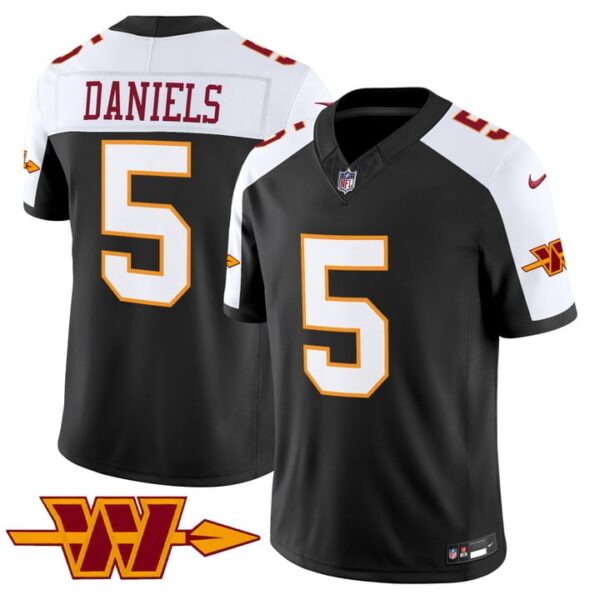 Washington Commanders Jayden Daniels Throwback Vapor Limited Jersey - All Stitched - Black Alternate