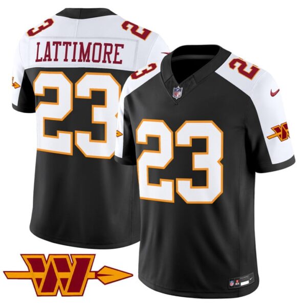 Washington Commanders Marshon Lattimore Throwback Vapor Limited Jersey - All Stitched - Black Alternate