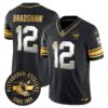 Pittsburgh Steelers Terry Bradshaw Throwback 1933 Patch Gold Vapor Limited Jersey - All Stitched - Black Limited