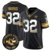 Pittsburgh Steelers Franco Harris Throwback 1933 Patch Gold Vapor Limited Jersey - All Stitched - Black Limited