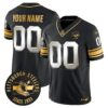 Pittsburgh Steelers Throwback 1933 Patch Gold Vapor Limited Custom Jersey - All Stitched - Black Limited