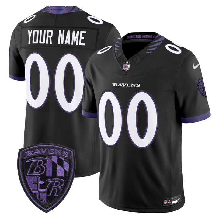 Baltimore Ravens 2026 Vapor Limited Custom Jersey - All Stitched - Black