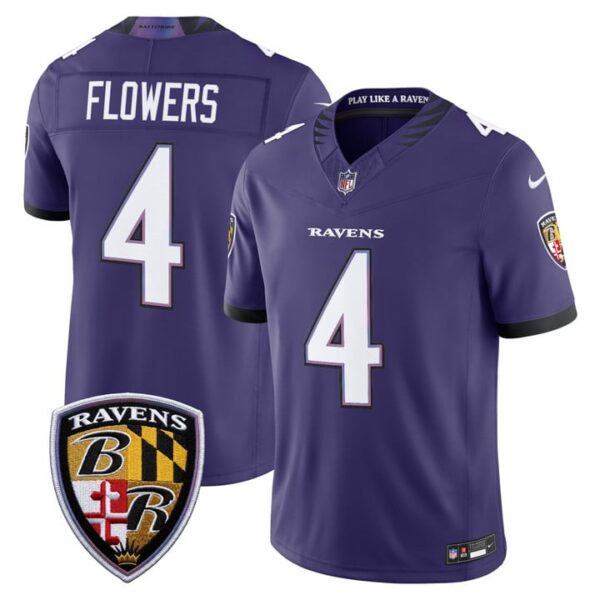 Baltimore Ravens Zay Flowers 2026 Vapor Limited Jersey - All Stitched - Purple