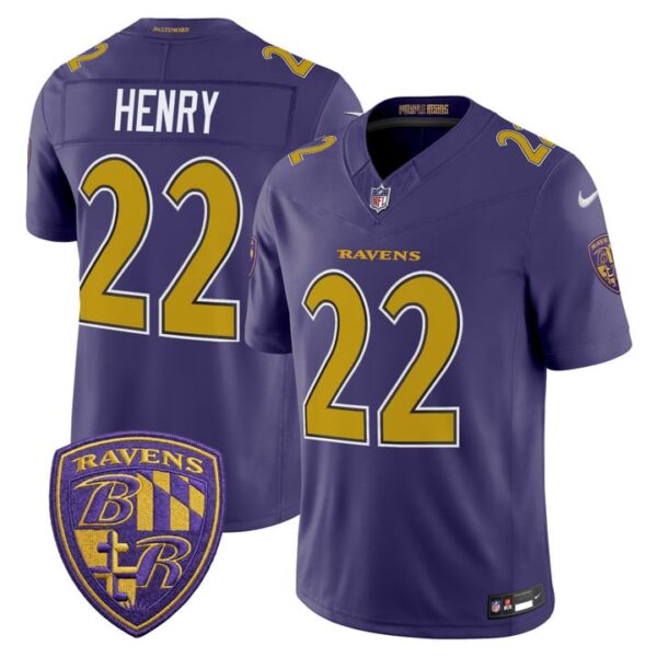 Baltimore Ravens Derrick Henry 2026 Vapor Limited Jersey - All Stitched - Purple Limited