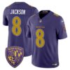 Baltimore Ravens Lamar Jackson 2026 Vapor Limited Jersey - All Stitched - Purple Limited