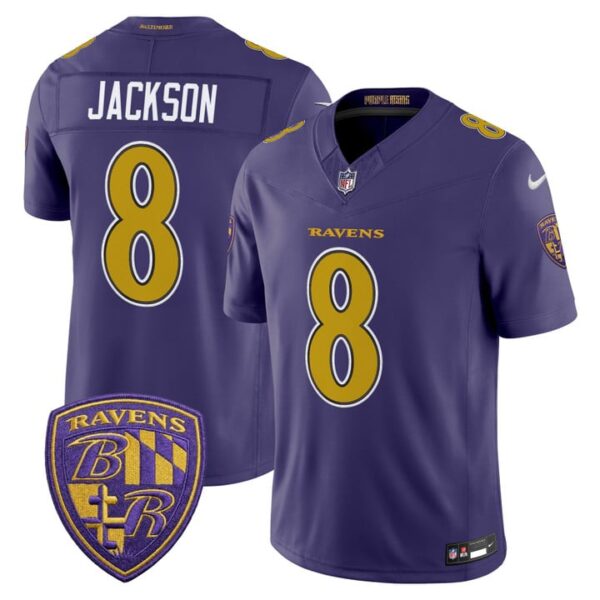 Baltimore Ravens Lamar Jackson 2026 Vapor Limited Jersey - All Stitched - Purple Limited