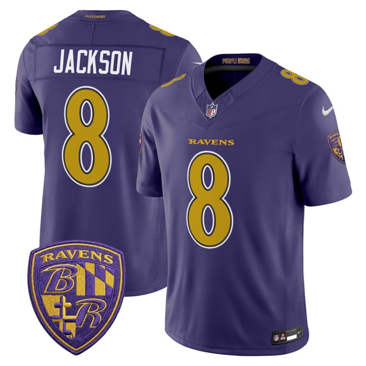 Baltimore Ravens Lamar Jackson 2026 Vapor Limited Jersey - All Stitched - Purple Limited