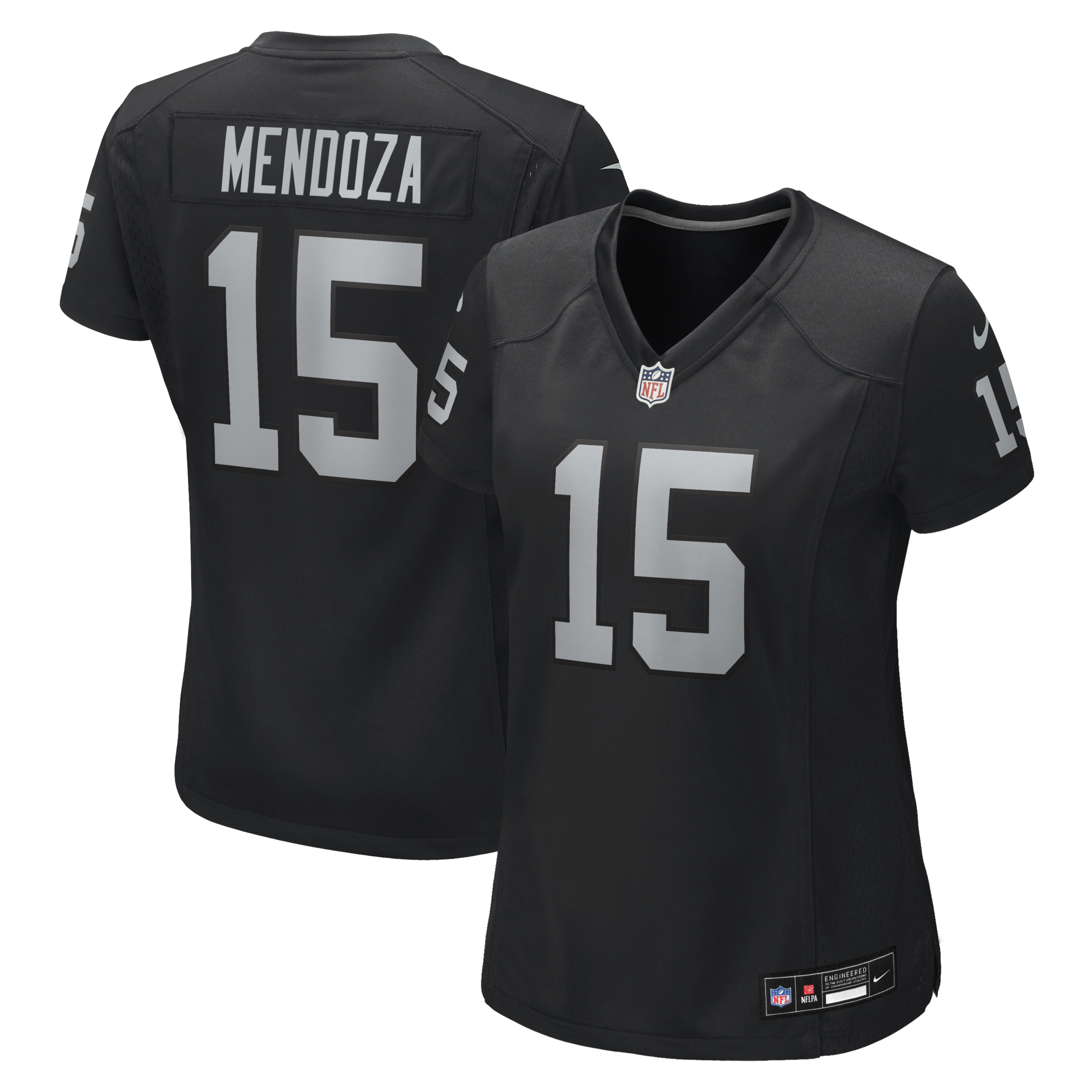 Women's Las Vegas Raiders Fernando Mendoza 2026 NFL Draft First Round Pick No. 1 Team Game Jersey - Black