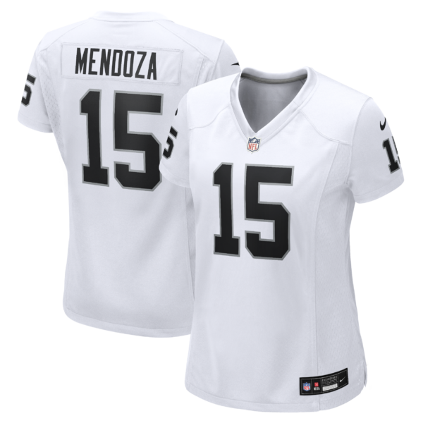 Women's Las Vegas Raiders Fernando Mendoza 2026 NFL Draft First Round Pick No. 1 Team Game Jersey - White
