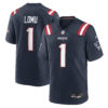 New England Patriots Caleb Lomu 2026 NFL Draft First Round Pick No. 28 Team Game Jersey - Navy