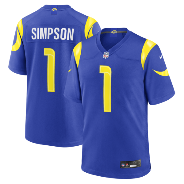 Los Angeles Rams Ty Simpson 2026 NFL Draft First Round Pick No. 13 Team Game Jersey - Royal