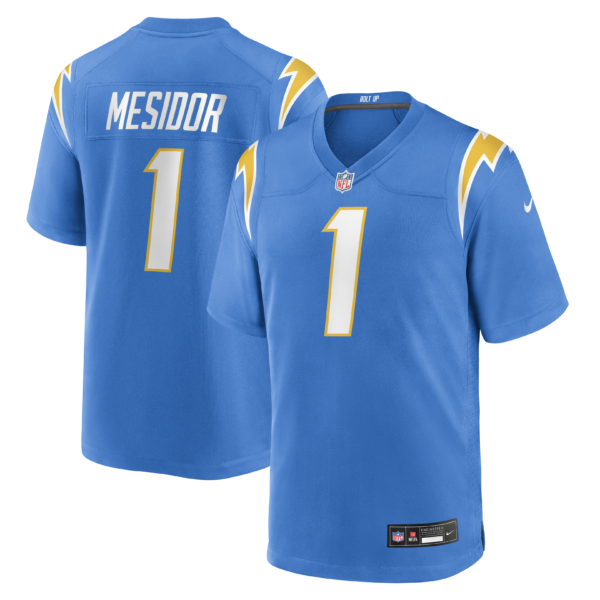 Los Angeles Chargers Akheem Mesidor 2026 NFL Draft First Round Pick No. 22 Team Game Jersey - Powder Blue