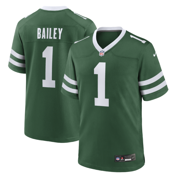 New York Jets Nike David Bailey 2026 NFL Draft First Round Pick No. 2 Team Game Jersey - Legacy Green