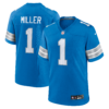 Detroit Lions Blake Miller 2026 NFL Draft First Round Pick No. 17 Team Game Jersey - Blue
