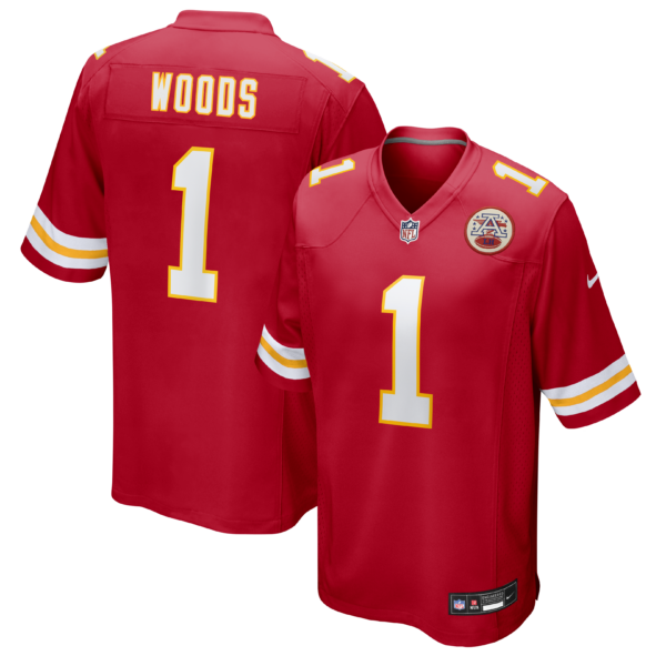 Kansas City Chiefs Peter Woods 2026 NFL Draft First Round Pick No. 29 Team Game Jersey - Red