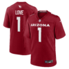 Arizona Cardinals Jeremiyah Love 2026 NFL Draft First Round Pick No. 3 Team Game Jersey - Red