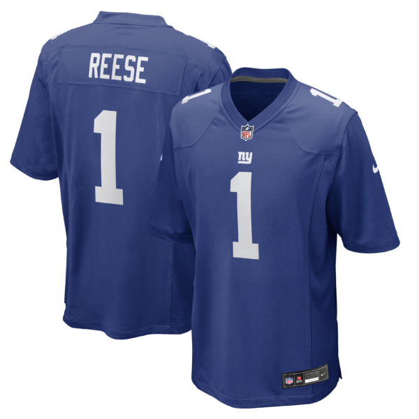 New York Giants Arvell Reese 2026 NFL Draft First Round Pick No. 5 Team Game Jersey - Royal