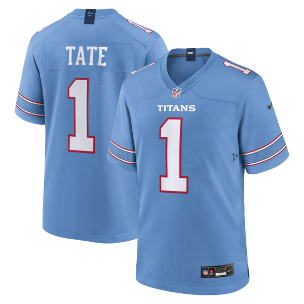 Tennessee Titans Carnell Tate 2026 NFL Draft First Round Pick No. 4 Team Game Jersey - Light Blue
