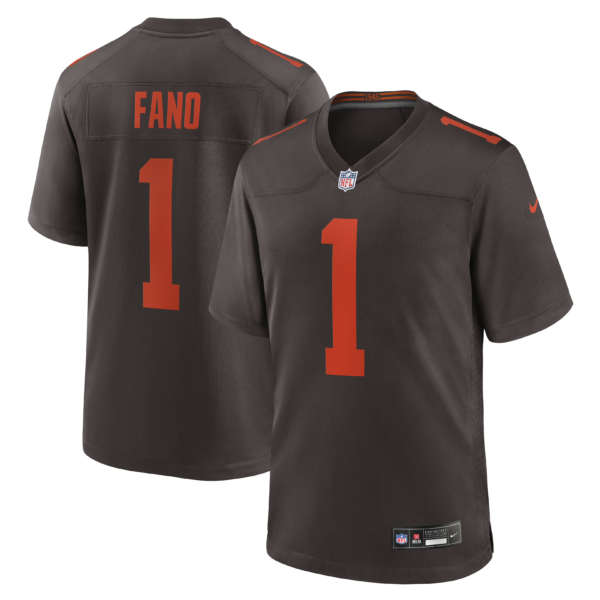 Cleveland Browns Spencer Fano 2026 NFL Draft First Round Pick No. 9 Alpha Dawg Alternate Game Jersey - Brown