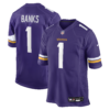 Minnesota Vikings Caleb Banks 2026 NFL Draft First Round Pick No. 18 Team Game Jersey - Purple