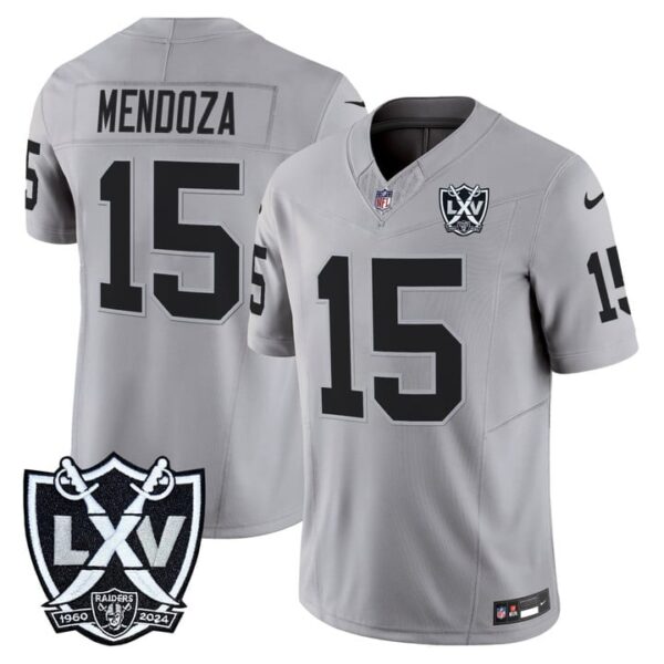 Las Vegas Raiders Fernando Mendoza Collection Jersey - All Stitched - Gray
