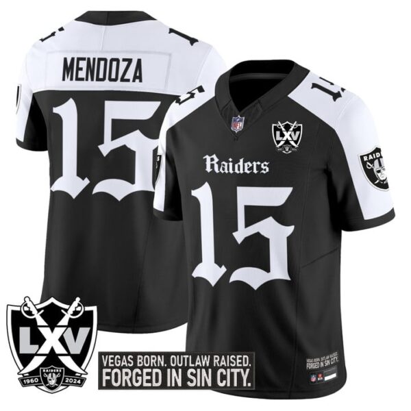 Las Vegas Raiders Fernando Mendoza 'Gothic Sin City Shadows Edition' Vapor Limited Jersey - All Stitched - Altenate