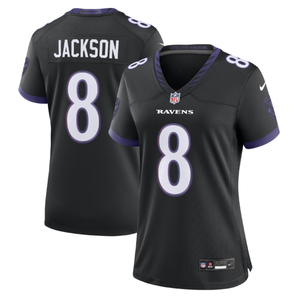 Women's Baltimore Ravens Lamar Jackson 2026 Alternate Game Jersey - Black