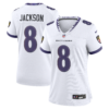 Women's Baltimore Ravens Lamar Jackson 2026 Vapor Limited Jersey - White