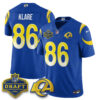 Los Angeles Rams Max Klare 2026 NFL Draft Jersey - All Stitched - Royal