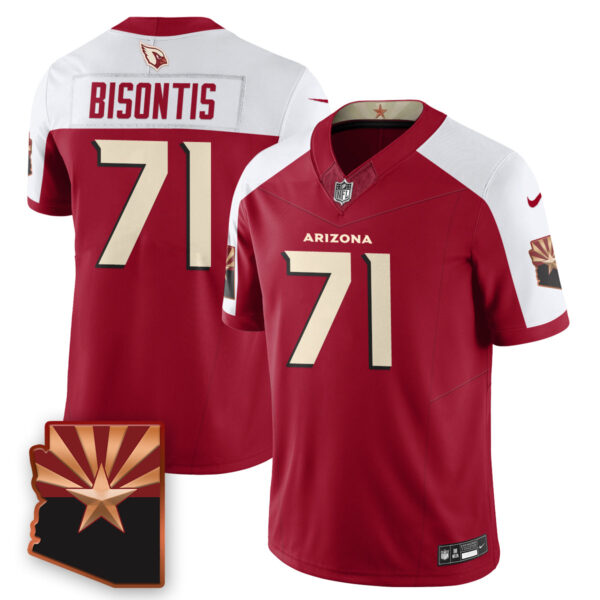 Arizona Cardinals Chase Bisontis 2026 NFL Draft Jersey - All Stitched - Alternate