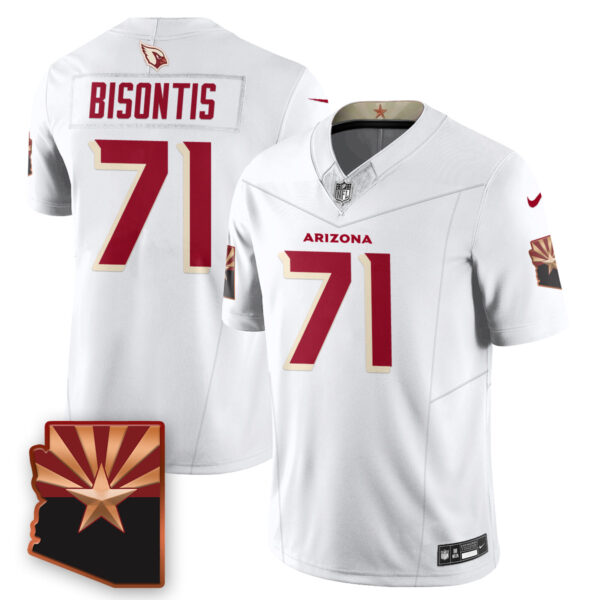 Arizona Cardinals Chase Bisontis 2026 NFL Draft Jersey - All Stitched - White