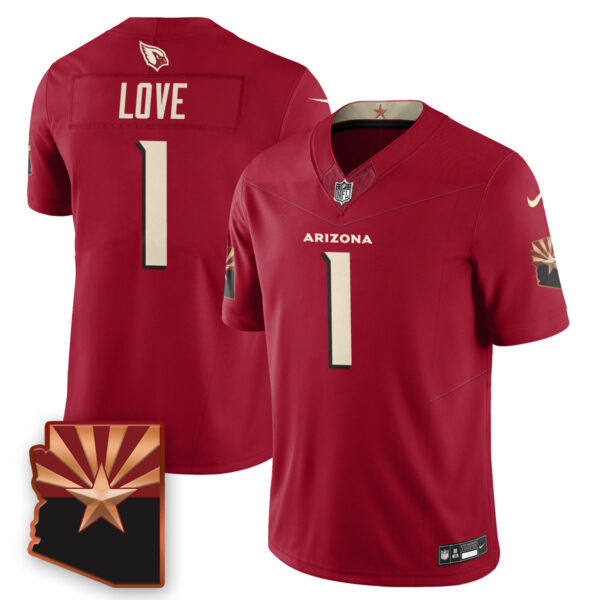 Arizona Cardinals Jeremiyah Love 2026 NFL Draft Jersey - All Stitched - Cardinal