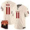 Arizona Cardinals Carson Beck 2026 NFL Draft Jersey - All Stitched - Desert Tan