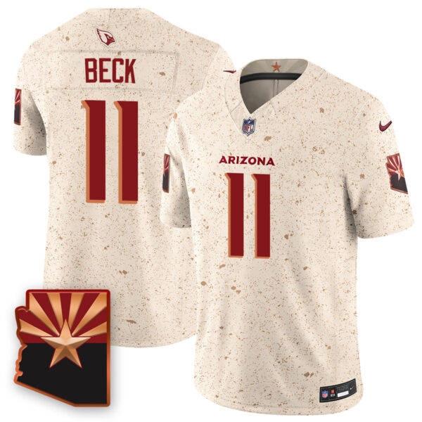 Arizona Cardinals Carson Beck 2026 NFL Draft Jersey - All Stitched - Desert Tan