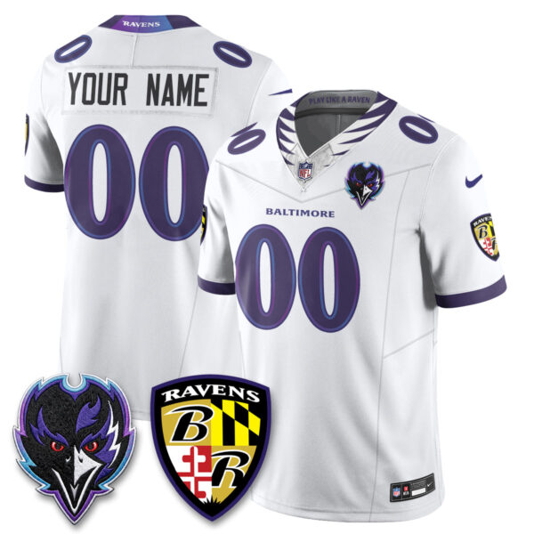Baltimore Ravens The Next Flight Vapor Premier Limited Custom Jersey - All Stitched - White