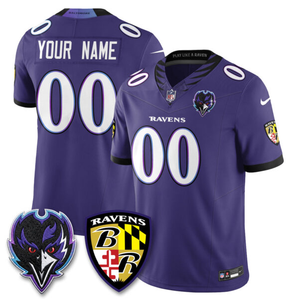 Baltimore Ravens The Next Flight Vapor Premier Limited Custom Jersey - All Stitched - Purple