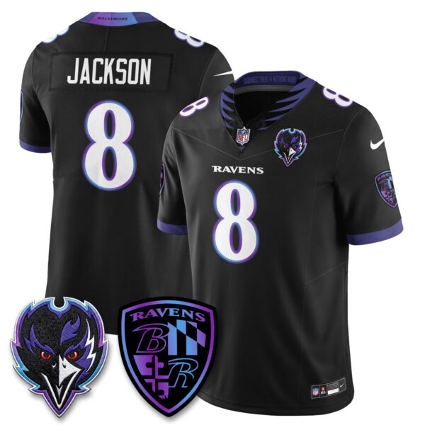 Baltimore Ravens Lamar Jackson The Next Flight Vapor Premier Limited Jersey - All Stitched - Black
