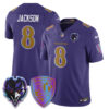 Baltimore Ravens Lamar Jackson The Next Flight Vapor Premier Limited Jersey V2 - All Stitched - Purple