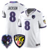 Baltimore Ravens Lamar Jackson The Next Flight Vapor Premier Limited Jersey - All Stitched - White