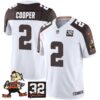 Cleveland Browns Amari Cooper Jim Brown Memorial Patch Vapor Limited Jersey - All Stitched - Inverted